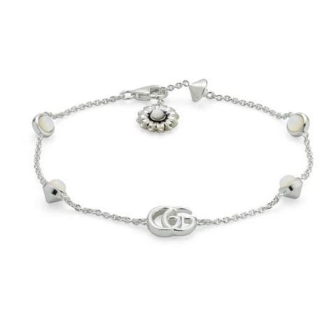 bracciale flora di gucci on argento prezzo|Bracciale GG Marmont Flower in argent.